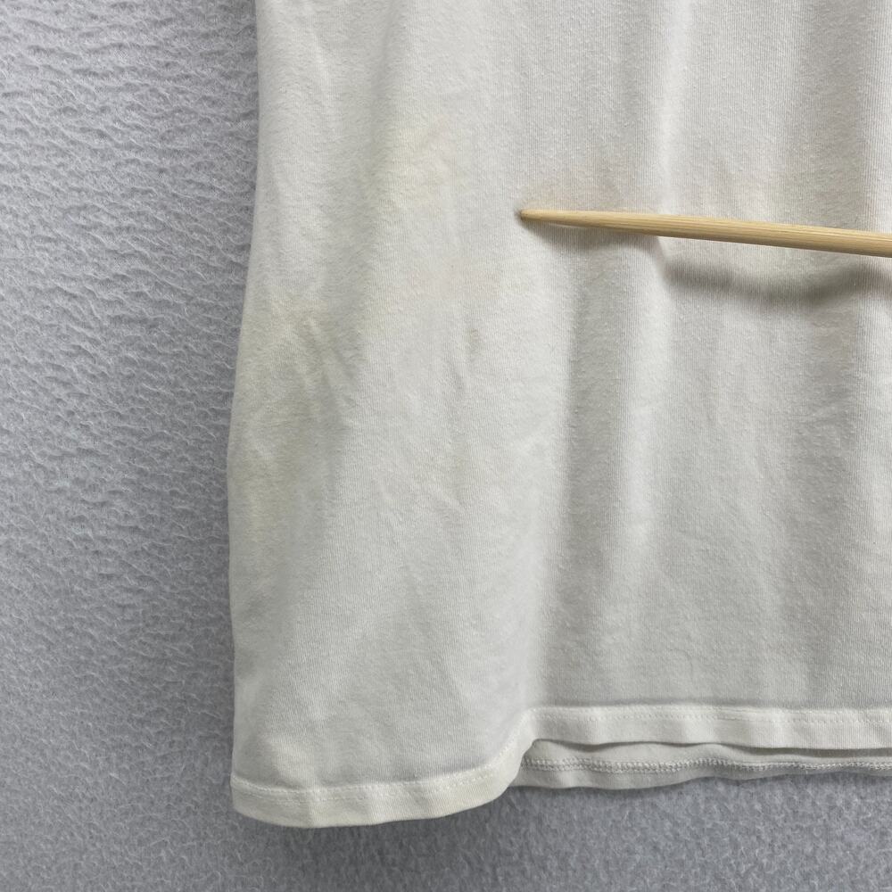 EILEEN FISHER Top M Cami Stretch Organic Cotton Jersey Shelf Bra Off White USA - Picture 13 of 16